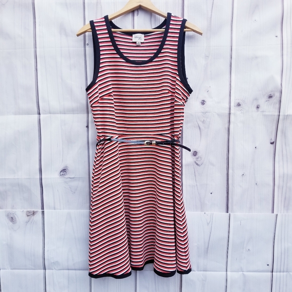 Beige by eci Dresses & Skirts - Beige by ECI Striped Fit & Flare Dress Size 14